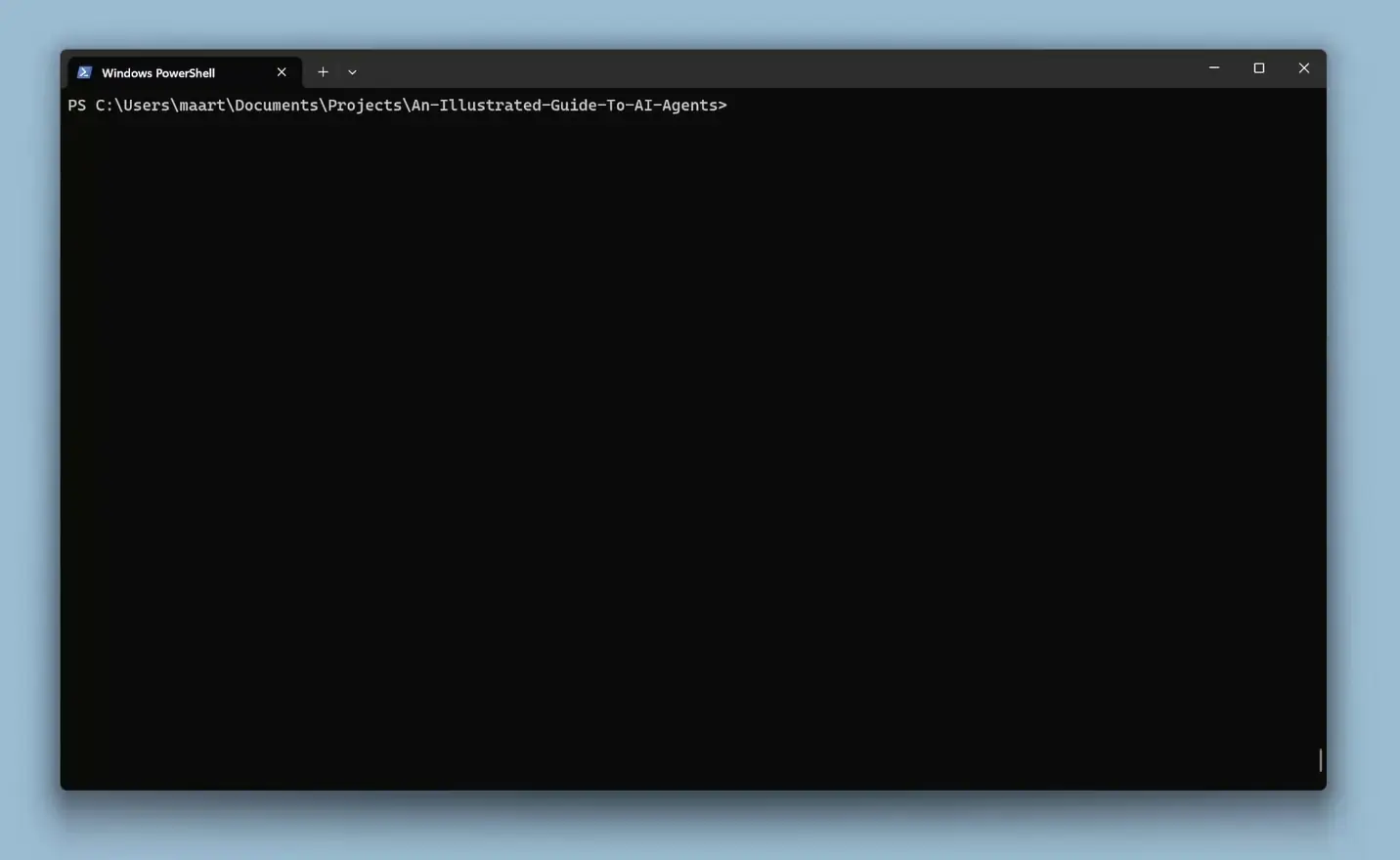 A recorded TinyAgent session in Windows PowerShell, including its original dolphin ASCII art and agent trace